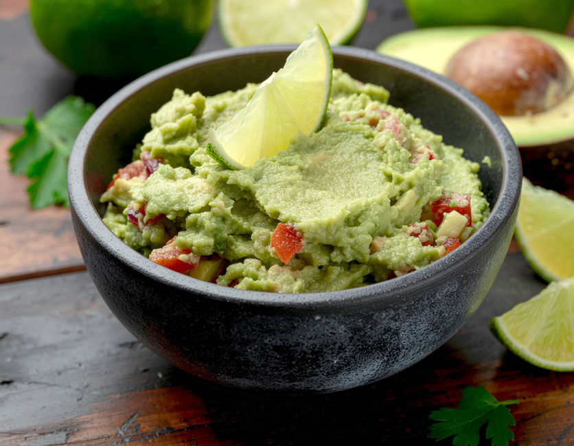 A bowl of guacamole